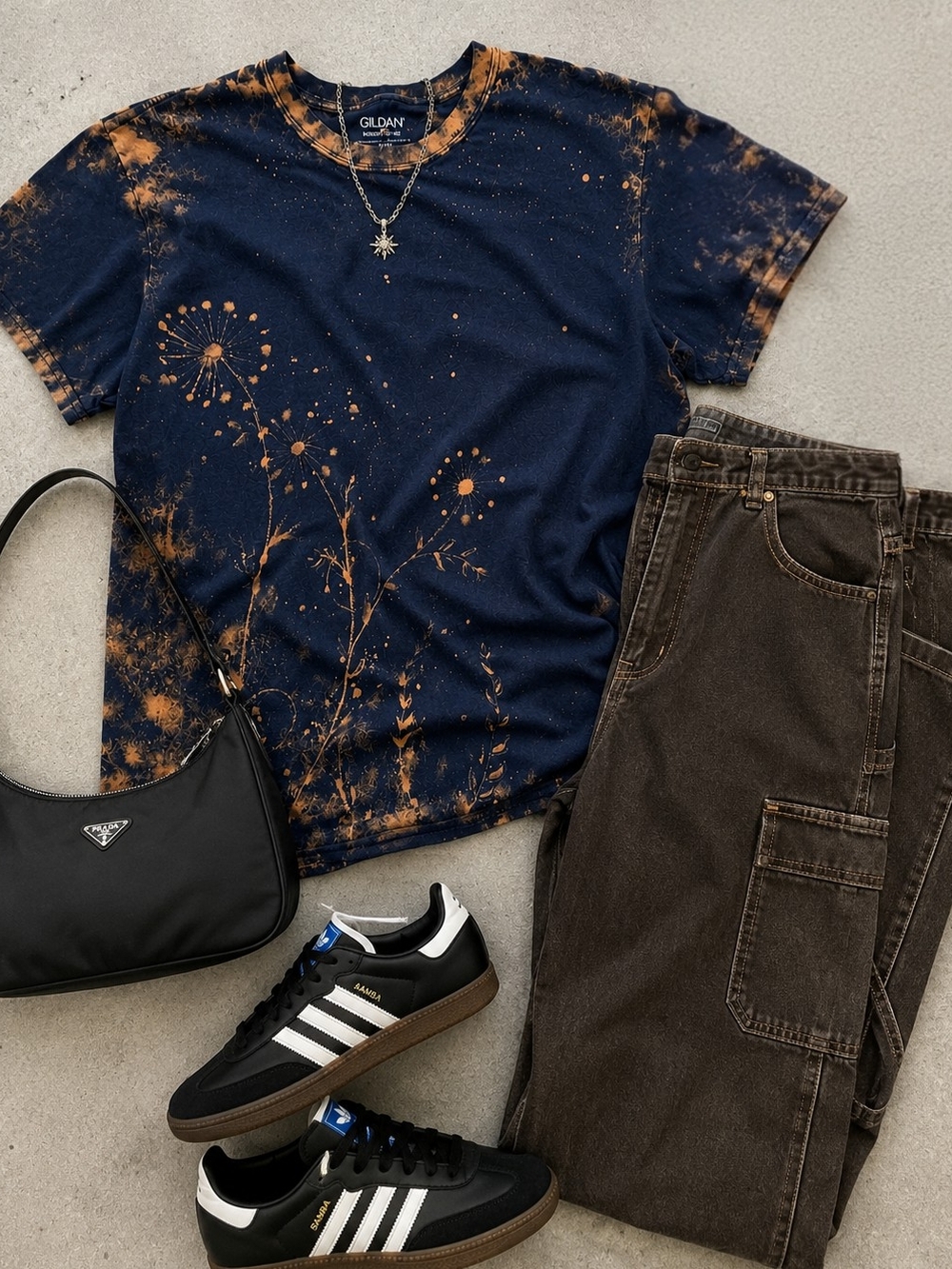 Bleached Botanical Tee • M (38-40)